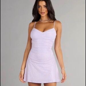 Windsor size L light purple shimmery dress